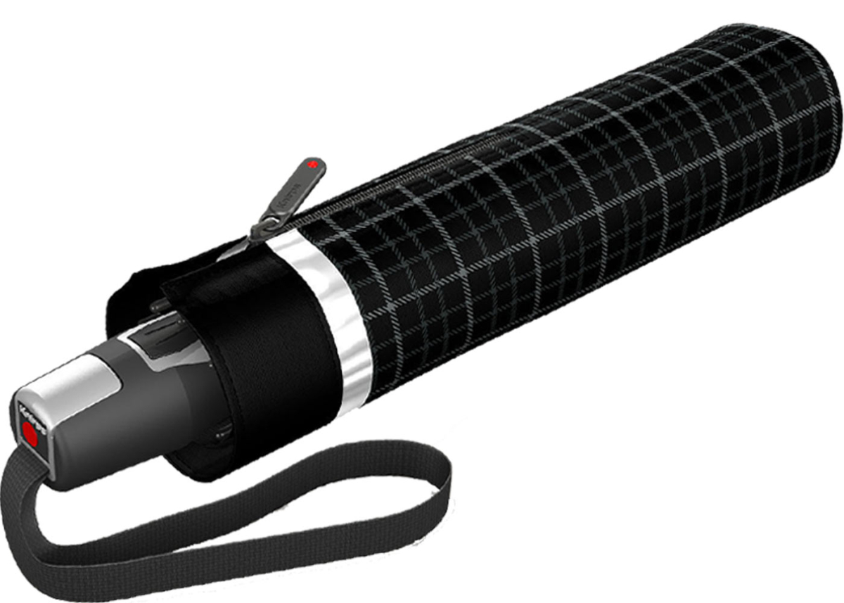 Knirps Regenschirm Fiber T2 Duomatic Sicherheitsschirm Reflect blac