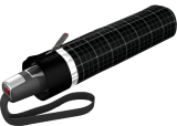 Knirps Regenschirm Fiber T2 Duomatic Sicherheitsschirm Reflect - black check