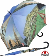 Regenschirm Stockschirm Damen Automatik Stadtmotive London Paris New York Regenschirm Stockschirm Damen Automatik Stadtmotive London Paris New York