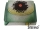 Stefano - Handbemalte Minibörse mit Überschlag - Damen - Leder - grün