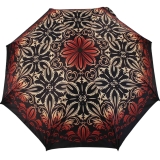 Doppler Manufaktur VIP Damen Taschenschirm Auf-Zu Automatik Satin - thistle pattern red