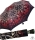 Doppler Manufaktur VIP Damen Taschenschirm Auf-Zu Automatik Satin - thistle pattern red