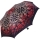 Doppler Manufaktur VIP Damen Taschenschirm Auf-Zu Automatik Satin - thistle pattern red