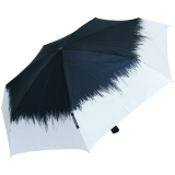 Edler Super Mini Taschenschirm Satin von PERTEGAZ mit Auf-Zu-Automatik - Flame black