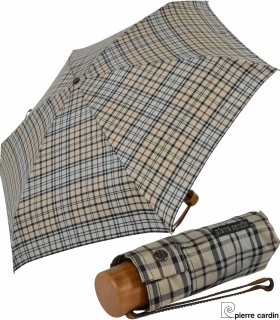 Pierre Cardin Supermini Regenschirm Petito check beige