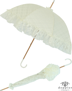 Hochzeits Schirm - Goldhauben - Regenschirm champagner