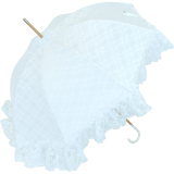 Doppler Manufaktur Hochzeitsschirm - Goldhauben - Brautschirm weiss