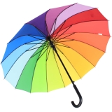 iX-brella long rainbow 16-color - Stockschirm 16-teilig mit Automatik Regenbogen