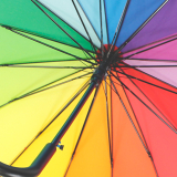iX-brella long rainbow 16-color - Stockschirm 16-teilig mit Automatik Regenbogen