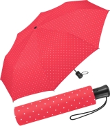 Mini-Taschenschirm Damen Flash Auf-Automatik - Dots rot