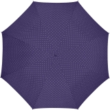 Mini-Taschenschirm Damen Flash Auf-Automatik - Dots tiefviolett