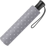 Mini-Taschenschirm Damen Flash Auf-Automatik - Dots grau