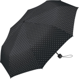 Super Mini Damen Taschenschirm Flash manual - Dots schwarz