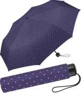 Super Mini Damen Taschenschirm Flash manual - Dots tiefviolett