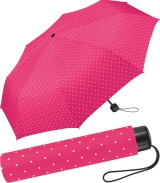 Super Mini Damen Taschenschirm Flash manual - Dots pink