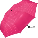 Super Mini Damen Taschenschirm Flash manual - Dots pink