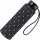 Ultra Mini Taschenschirm Damen Regenschirm Flash - Dots schwarz
