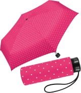 Ultra Mini Taschenschirm Damen Regenschirm Flash - Dots pink