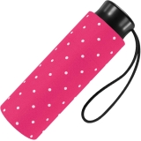 Ultra Mini Taschenschirm Damen Regenschirm Flash - Dots pink