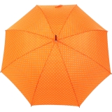 Flash Damen Stockschirm groß stabil mit Automatik - Dots orange