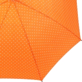 Flash Damen Stockschirm groß stabil mit Automatik - Dots orange