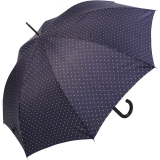Flash Damen Stockschirm groß stabil mit Automatik - Dots tiefviolett