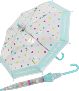Regenschirm Kinder durchsichtig transparent Bambino Dots