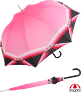 Doppler Damen Stockschirm Carbonsteel mit  Automatik Cross Over pink