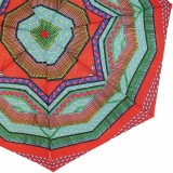 Bisetti Damen Taschenschirm Auf-Zu Automatik - Etnico Boho rot