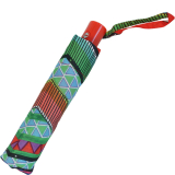 Bisetti Damen Taschenschirm Auf-Zu Automatik - Etnico Boho rot