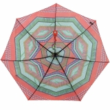 Bisetti Damen Taschenschirm Auf-Zu Automatik - Etnico Boho rot