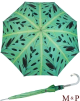 M&P Damen Regenschirm Long stabil Automatik Fotografico - Philodendron