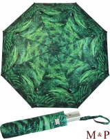 M&amp;P Damen Taschenschirm Regenschirm stabil Auf-Zu-Automatik Fotografico - Farn