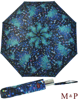 M&P Damen Taschenschirm Regenschirm stabil Auf-Zu-Automatik Fotografico - Palme