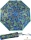 Edler Damen Vollautomatik-Taschenschirm Satin von PERTEGAZ mit Chromgriff - Strelitzie blau