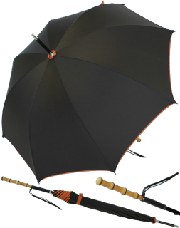 Doppler Manufaktur Damen Stockschirm Wien Serge VIP - Leder Bambusgriff