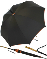 Doppler Manufaktur Damen Stockschirm Wien Serge VIP - Leder Bambusgriff
