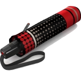 Knirps Regenschirm Fiber T2 Duomatic - Rain Dots Granat