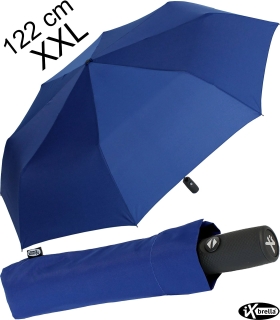 iX-brella full class 122cm XXL Damen-Herren Taschenschirm mit Auf-Zu-Automatik blau