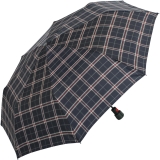 Knirps Regenschirm Fiber T1 Automatik - Sturmsicher Karo blau