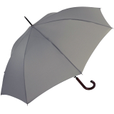 RS-Regenschirm mit Holzgriff groß stabil für Damen und Herren mit Automatik grau