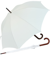 RS-Regenschirm Holzstock groß stabil für Damen und Herren mit Automatik weiß
