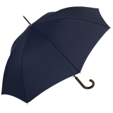 RS-Regenschirm Holzgriff groß stabil für Damen und Herren mit Automatik navy-blau