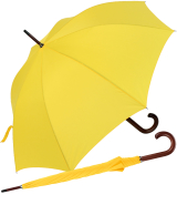 RS-Regenschirm Holzstock groß stabil für Damen und Herren mit Automatik gelb