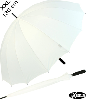 iX-brella leichter XXL Hochzeitsschirm Wedding 129 cm - weiß