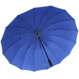 iX-brella leichter 16-teiliger Fiberglas Golf-Partnerschirm - XXL mit Softgriff einfarbig blau