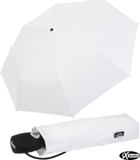 iX-brella stabiler Taschenschirm Mini Regenschirm mit Auf-Zu-Automatik - mid class weiß