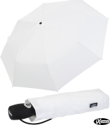 iX-brella stabiler Taschenschirm Mini Regenschirm mit Auf-Zu-Automatik - mid class wei&szlig;