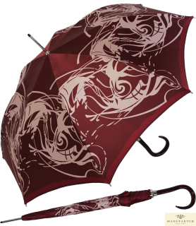 Doppler Manufaktur Damen Stockschirm Elegance Satin VIP Automatik - swirled bordeaux