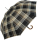 Doppler Manufaktur Herren Stockschirm Diplomat kariert beige-braun mit echtem Holzgriff